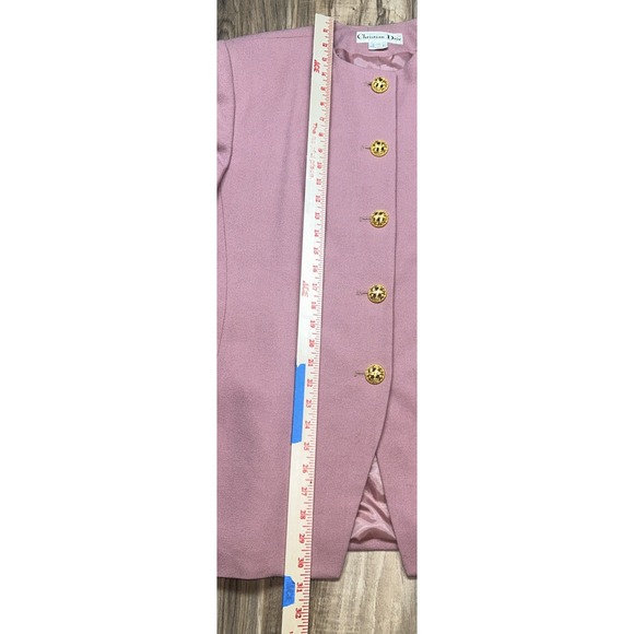 Vintage‎ Christian Dior 100% Wool Women's Sz 16 Gold Button Tailored Blazer - Picture 8 of 14